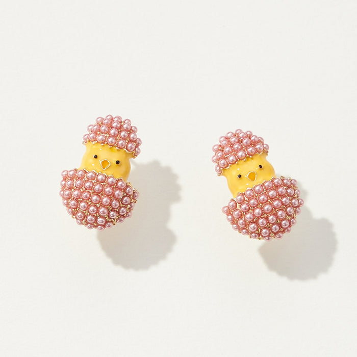 Colorful Easter Bunny Post Earrings