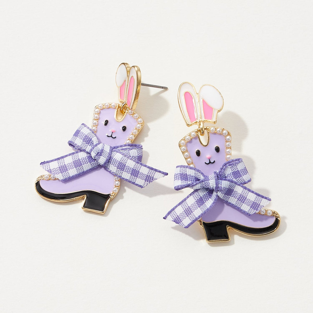 Enamel Easter Bunny Post Earrings