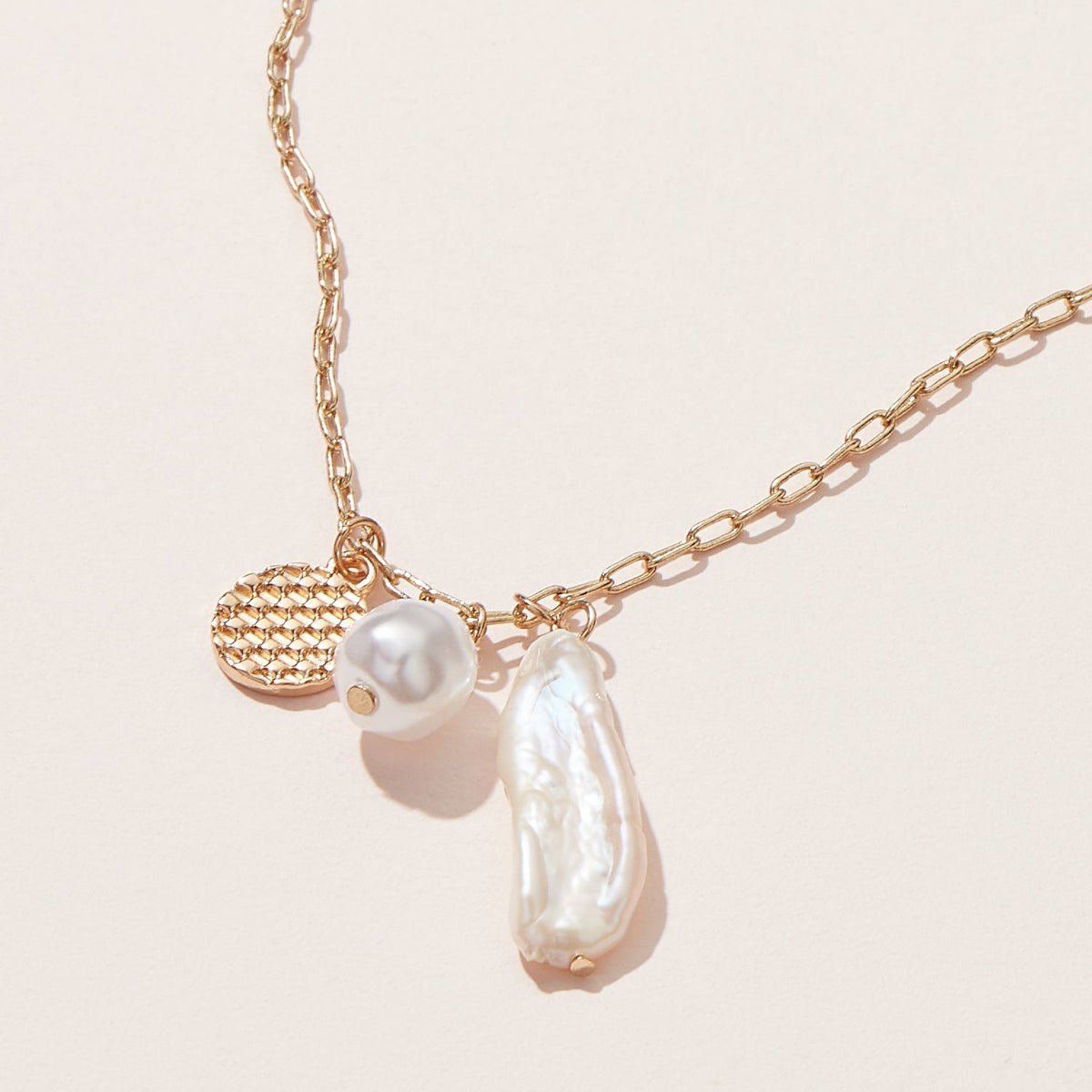 Multi Charm Freshwater Pearl Necklace