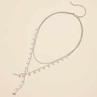 Dainty Star Layered Necklace with Crystal Accents