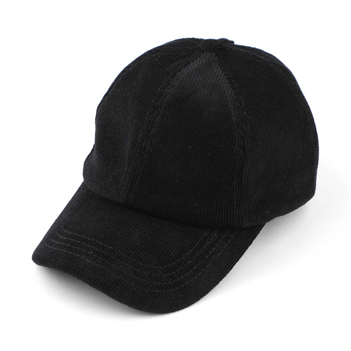 Corduroy Solid Color Baseball Cap Hat