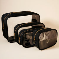 Clear Cosmetic Bag Four Piece Set