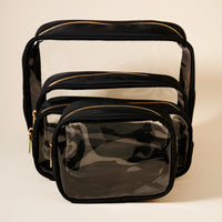 Clear Cosmetic Bag Four Piece Set