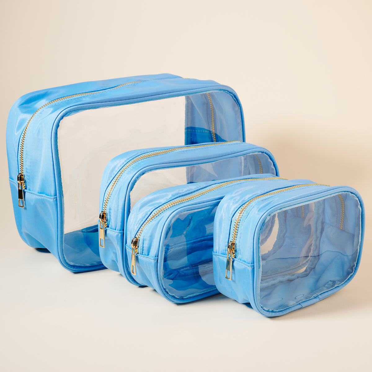 Clear Cosmetic Bag Four Piece Set