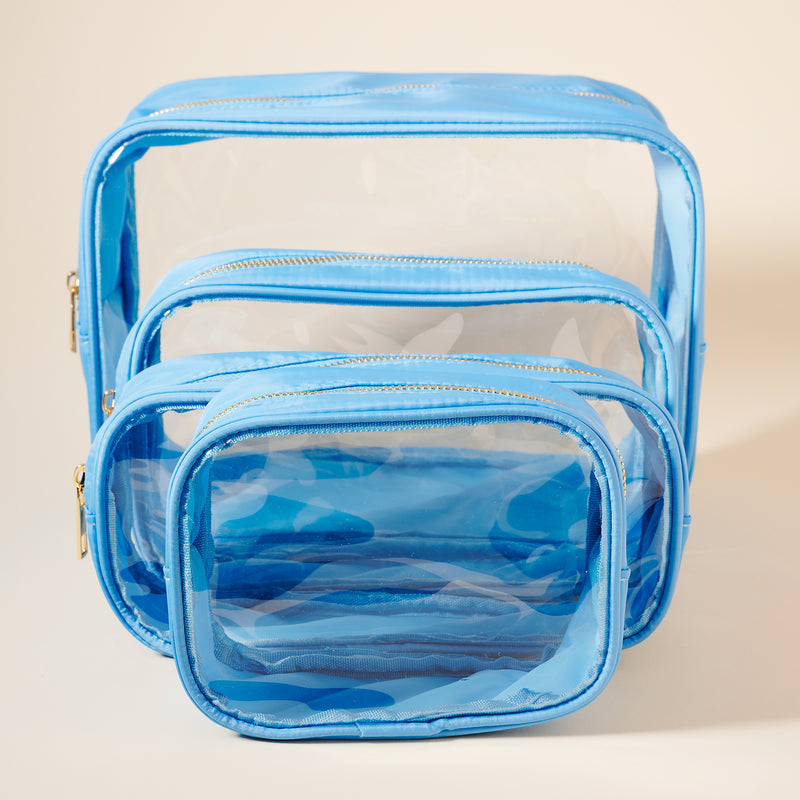 Clear Cosmetic Bag Four Piece Set