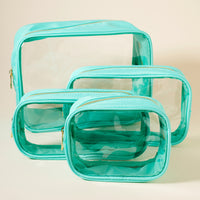 Clear Cosmetic Bag Four Piece Set