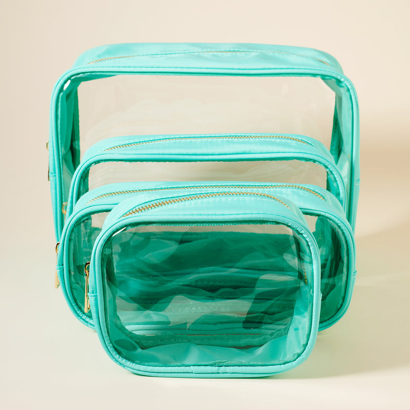 Clear Cosmetic Bag Four Piece Set