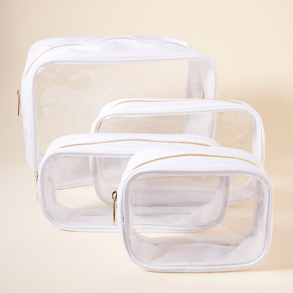 Clear Cosmetic Bag Four Piece Set