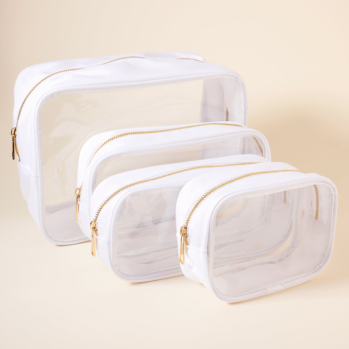 Clear Cosmetic Bag Four Piece Set