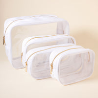 Clear Cosmetic Bag Four Piece Set