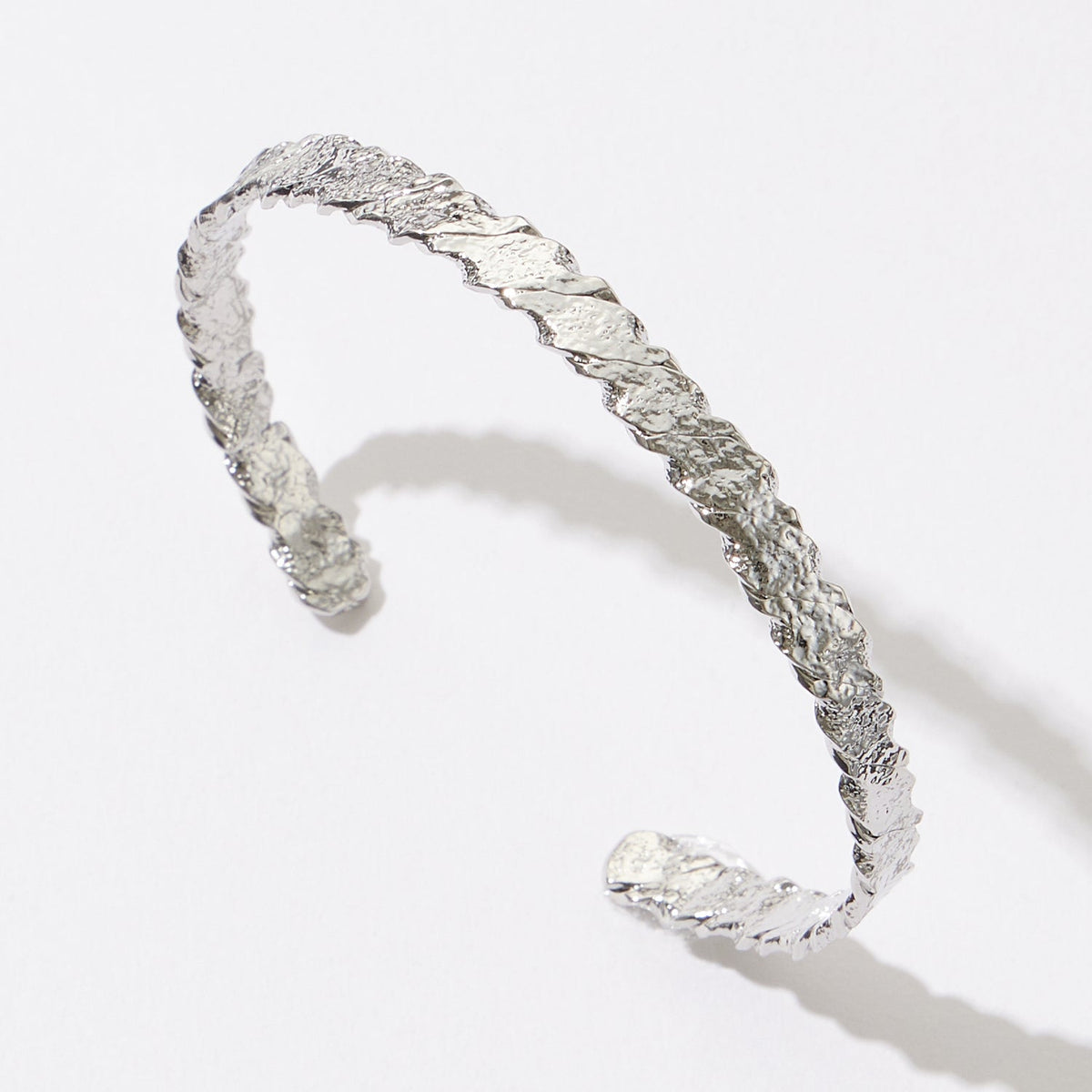 Everyday Wear Textured Metal Cuff Bracelet