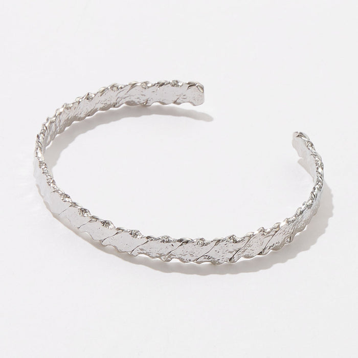 Everyday Wear Textured Metal Cuff Bracelet