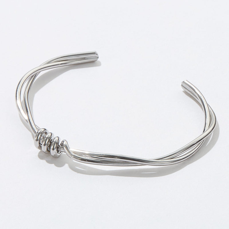 Everyday Wear Spiral Coil Metal Cuff Bracelet