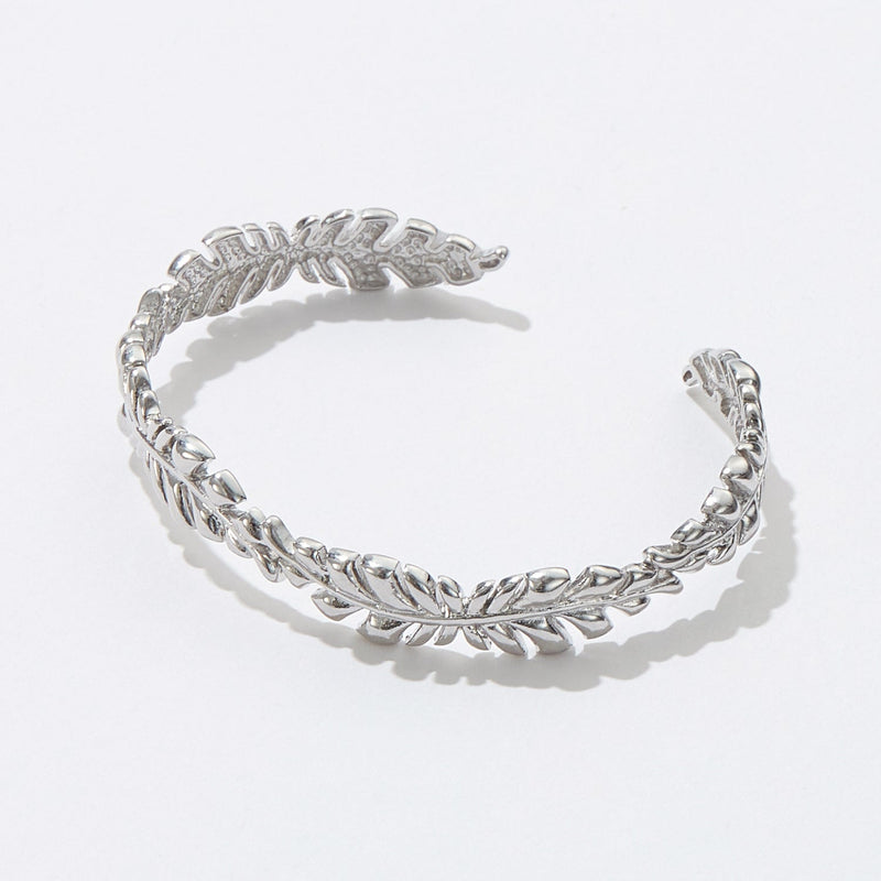 Everyday Wear Leaf Shape Metal Cuff Bracelet