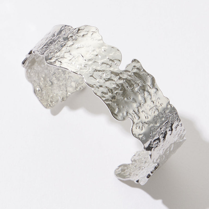 Everyday Wear Organic Shape  Metal Cuff Bracelet