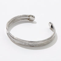 Everyday Wear Multiple Metal Combined Cuff Bracelet