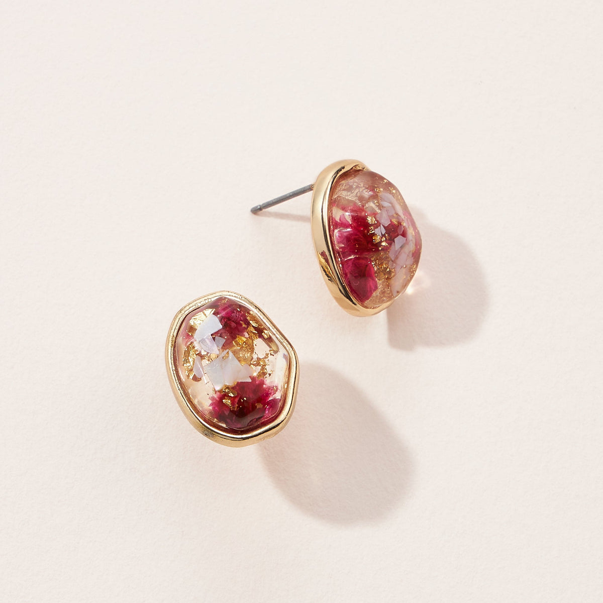 Pressed Flower Post Earrings