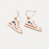 Stars and Stripes Shoes Drop Earrings