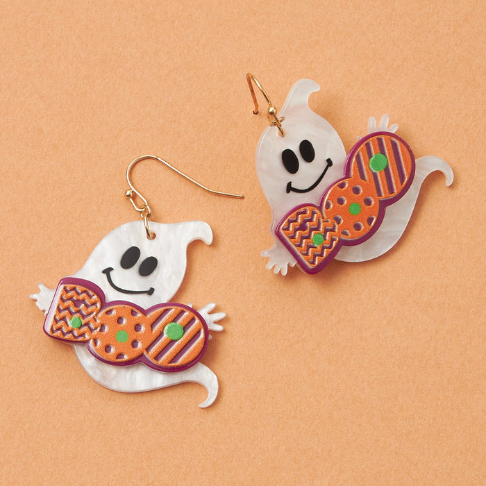 Boo Ghost Resin Earrings