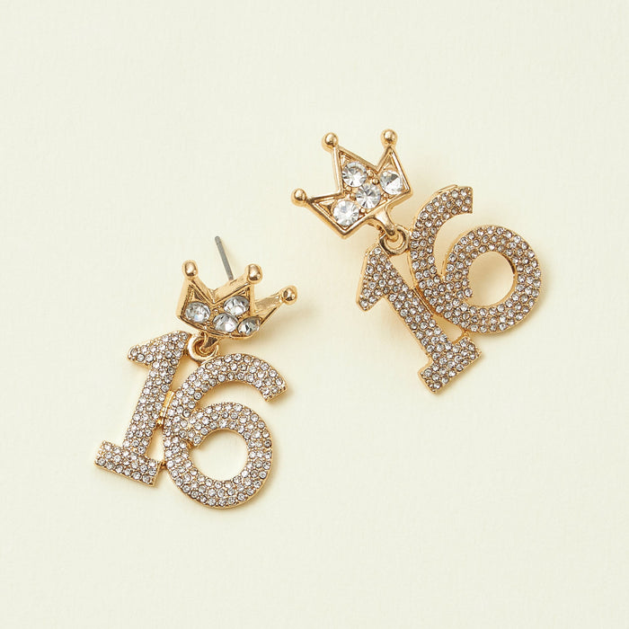 Birthday Celebration Rhinestone Earrings