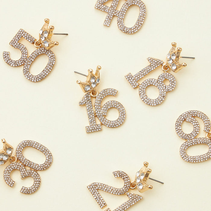 Birthday Celebration Rhinestone Earrings