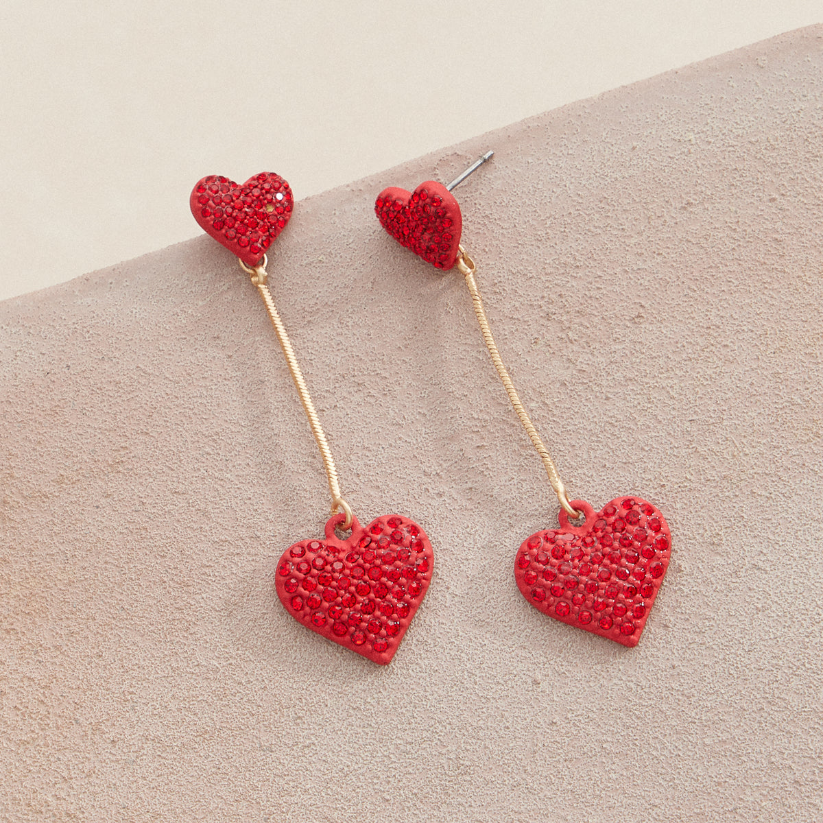 Lovely Dangle Heart Earrings