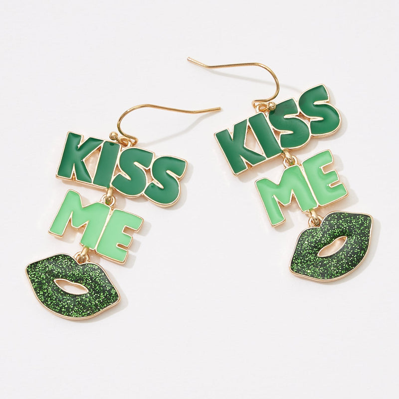 Bring Love to Your Saint Patrick Day With Our "Kiss Me" Earrings