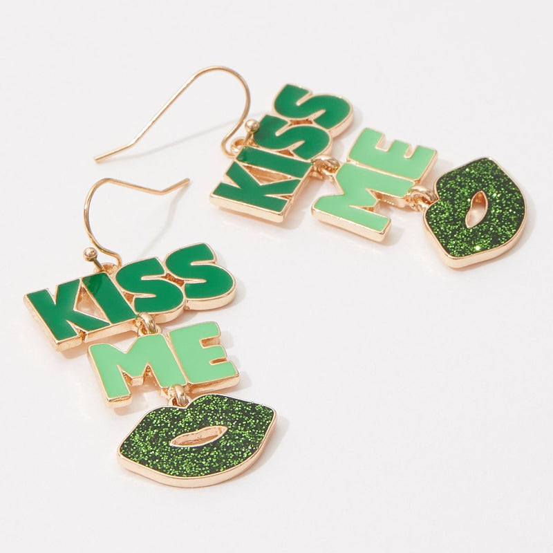 Bring Love to Your Saint Patrick Day With Our "Kiss Me" Earrings