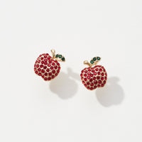 Pave Apple Post Earrings for Teacher's Day