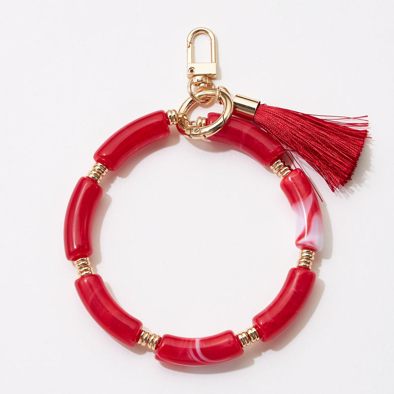 Resin Wrist Keychain With Tassel