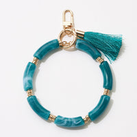 Resin Wrist Keychain With Tassel