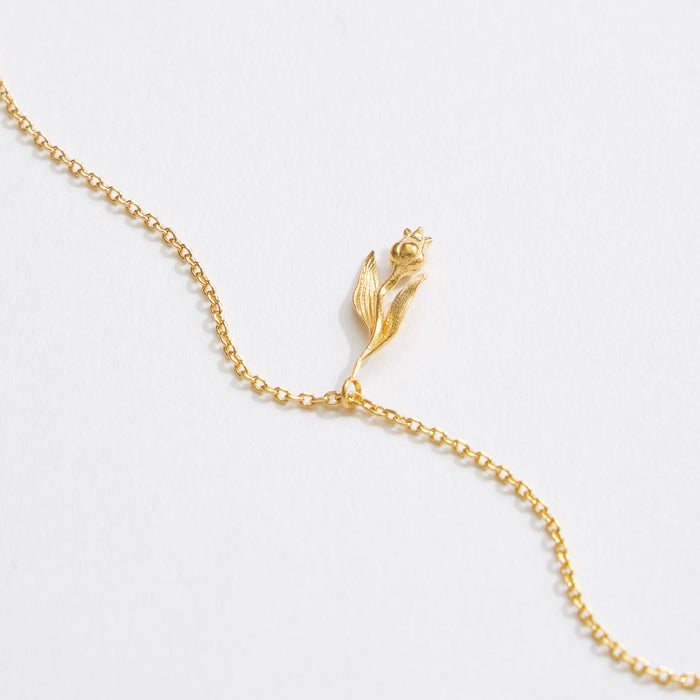 Gold Dipped Tulip Necklace