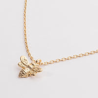 18K Gold Dipped Necklace with Bumblebee Pendant