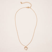 Dainty Pearl Heart Pendant Necklace for Special Occasions