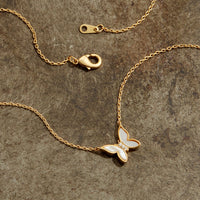 Gold Dipped Dainty Butterfly Pendant Necklace