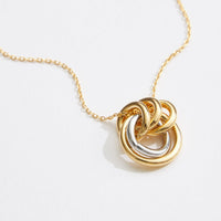 Gold Dipped Linked Circle Necklace