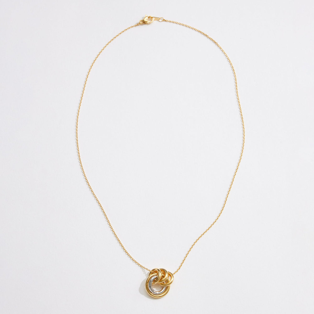 Gold Dipped Linked Circle Necklace