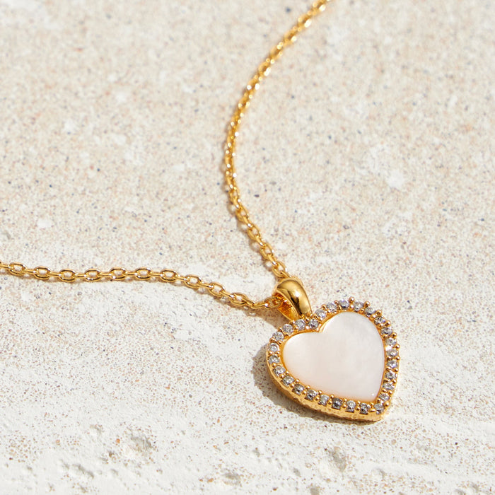 Gold Dipped Heart Pendant Necklace