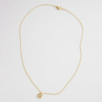 Gold Dipped Hexagon Pendant Necklace