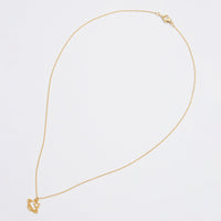 Gold Dipped Brushed Saturn Necklace