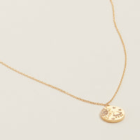 Gold Dipped UFO Pave Pendant Necklace