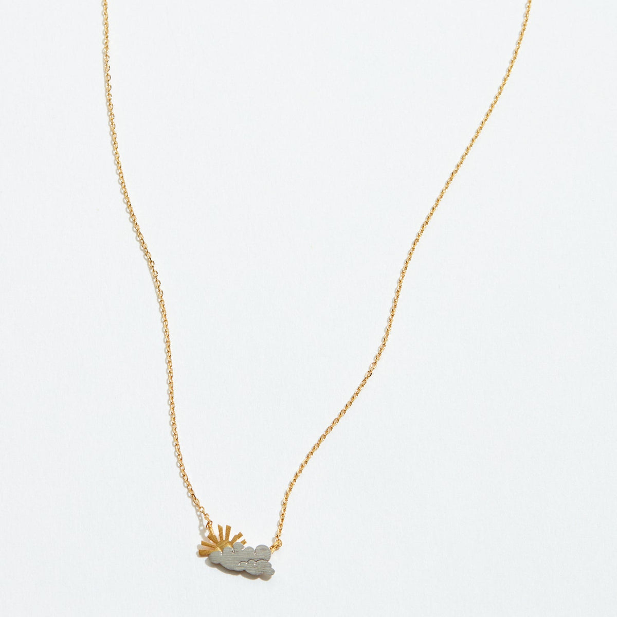 Gold Dipped Silver Linings Pendant Necklace