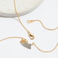 Gold Dipped Silver Linings Pendant Necklace