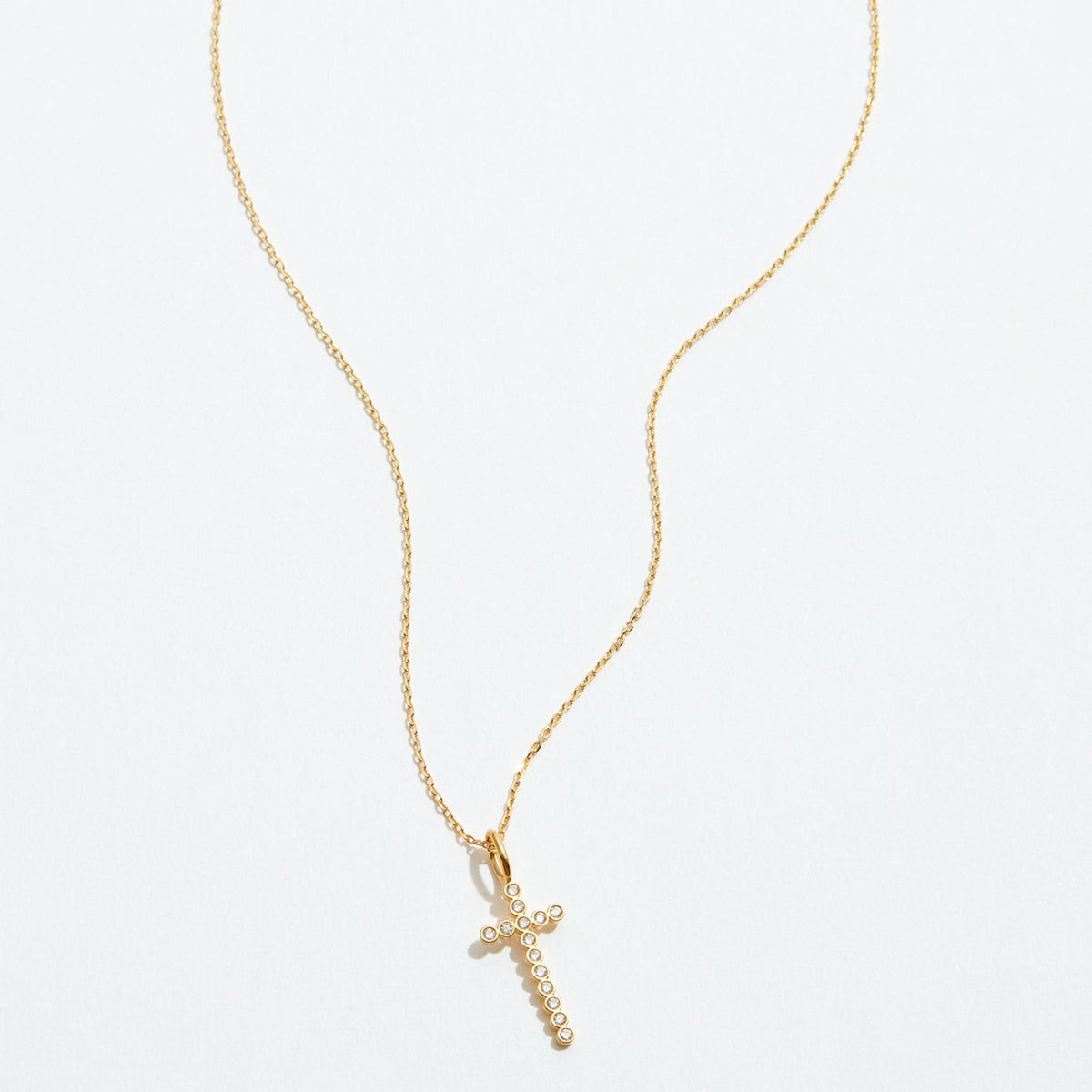 Gold Dipped Cross Pendant Necklace