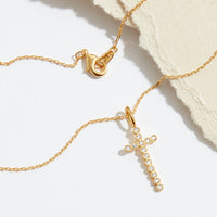 Gold Dipped Cross Pendant Necklace