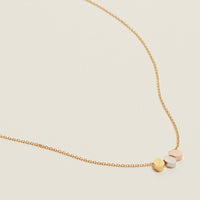 Gold Dipped Brushed Oval Block Necklace