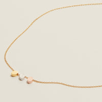 Gold Dipped Brushed Oval Block Necklace