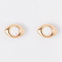 Opal Evil Eye 18K Gold Dipped Stud Earring