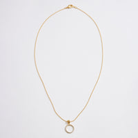 Gold Dipped CZ Circle Necklace