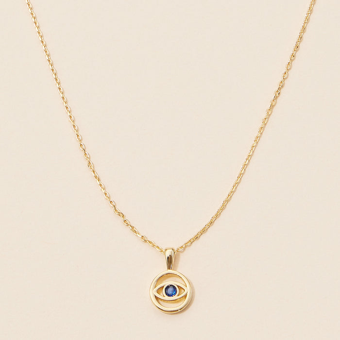 Blue Evil Eye Pendant Necklace